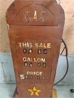 5ft texaco metal decorative lighted faux gas pump