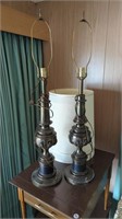 Pair of Brass Lamps 39" Tall