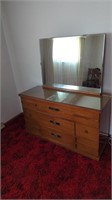 Dresser with Mirror 32" Tall x 54" x 20"