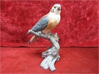 Peregrine falcon bird figure. Artist signed.