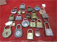 Lot of vintage padlocks. No keys.