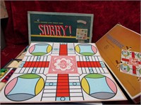 (2)Vintage board games. Sorry & Parcheesi