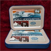 1980's Barber Coleman metal trays/signs.