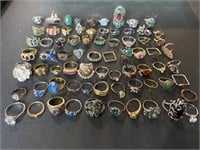 Vintage costume jewelry rings