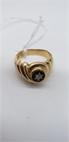Men's Gold Ring w/ Diamond 6.6 dwt Total Size 9.5