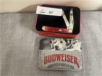 Case Budweiser Red Handle 2-blade
