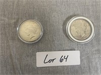 (2) Liberty One Dollar Coins
