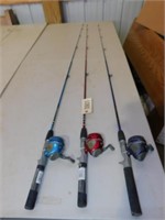 3 Slingshot Fishing Poles Like NEW