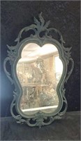 Beautiful vintage black mirror Approx 29 x 31