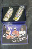 Pair of Nascar knives in collectors tin