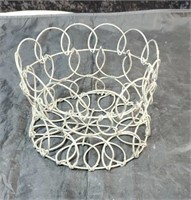 Antique folding handmade egg basket folds up flat