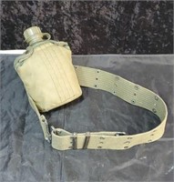 US military canteen and belt