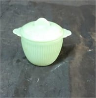 Fire king Jadeite cup with lid