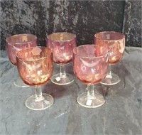 5 warm pink goblets