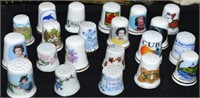 21 British Porcelain Thimbles Royal Family Wales