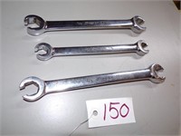 (3) Snap On SAE Line Wrenches