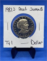 1981 S Susan B Anthony Proof Dollar