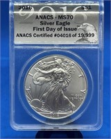 2016 Anacs MS70 Silver Eagle