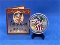 2000 Painted Silver Eagle 1oz Silver