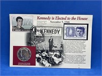 1967 Kennedy Stamp & Coin Set