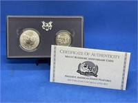 1991 Mt Rushmore Commemorative 2 Coin Set