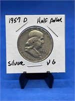 1957 Silver Franklin Half Dollar