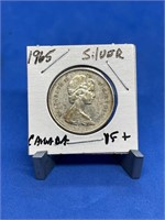 1965 Silver 25 cents Canada