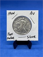 1944 Silver Walking Liberty Half Dollar (AU)