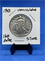 1943 Silver Walking Liberty Half Dollar (UNC)