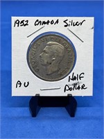 1952 Silver Half Dollar Canada (AU)
