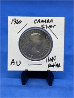 1960 Silver Half Dollar Canada (AU)