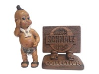 RARE Naber Kid Paul G Schmalz  & Large Wooden Sign
