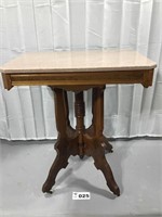 MARBLE TOP WOODEN TABLE