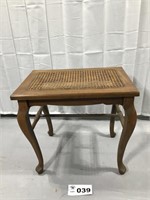 WICKER TOPPED END TABLE