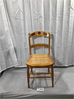 CHAIR WITH WICKER BOTTOM