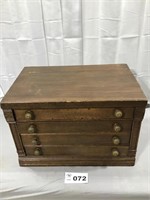 SMALL 4 DRAWER SEWING CHEST, 23 IN X 15 IN, 16 I