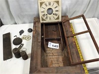 CLOCK CABINET, WEIGHTS, PARTS