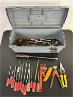 Plastic Tool box with hand tools