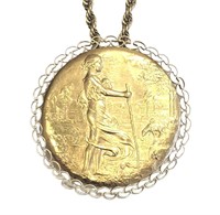 Krementz Necklace and Medallion