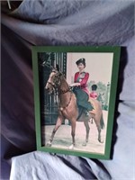 HM Queen Elizabeth On Horseback Color Poster