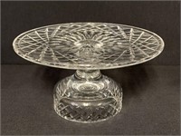 Waterford Lismore Footed Crystal Cake Plate 10"