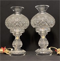 Two Waterford Crystal Table Lamps