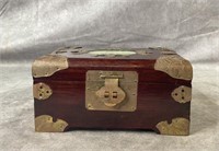 4"x8”x5.5” vintage deco wooden jewelry box