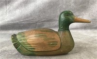 6" vintage wooden mallard duck,hand carved