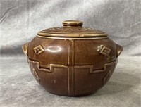 6" Vintage ceramic bowl Aztec pattern