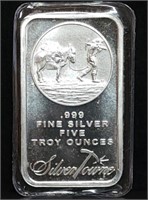 5 Troy Oz .999 Fine Silver Bar by SilverTowne