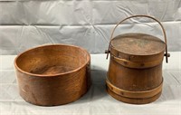 2 9" & 7” Wooden Buckets