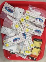 TRAY OF ASSORTED TACKLE, BALL N CHAIN LURES, MISC