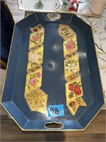 Hand painted serving tray