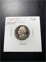 1981-S Proof Jefferson nickel